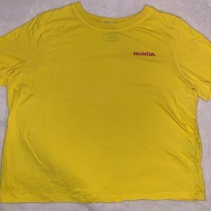 Forever 21 HONDA bright yellow tee